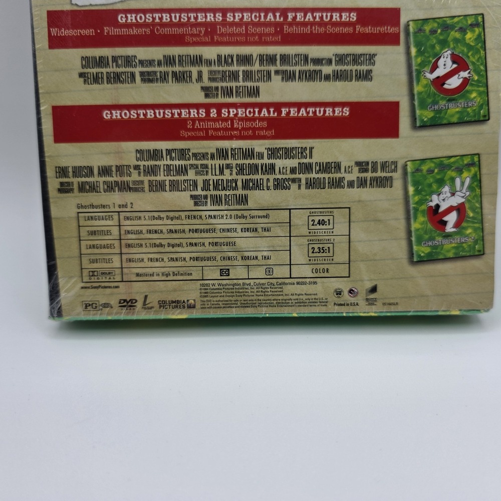 Ghostbusters / Ghostbusters 2 DVD 1984/1989 New Sealed Bill Murray Gift Set - Picture 3 of 5